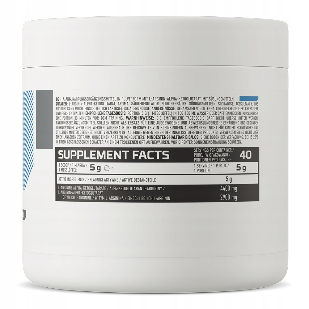 OstroVit A-AKG 200 g L-Arginine Nitric Oxide Muscle Pump 4400 mg Expiration date at least 1 year from the date of purchase