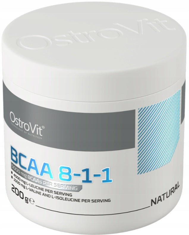 OstroVit BCAA 8-1-1 AMINO ACIDS LEUCINE MUSCLE natural taste 200 g Medical device no