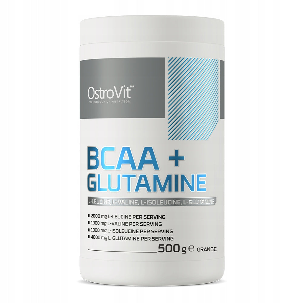 OstroVit BCAA + Glutamine amino acids 500 g GLUTAMINE AMINO Leucine Valine