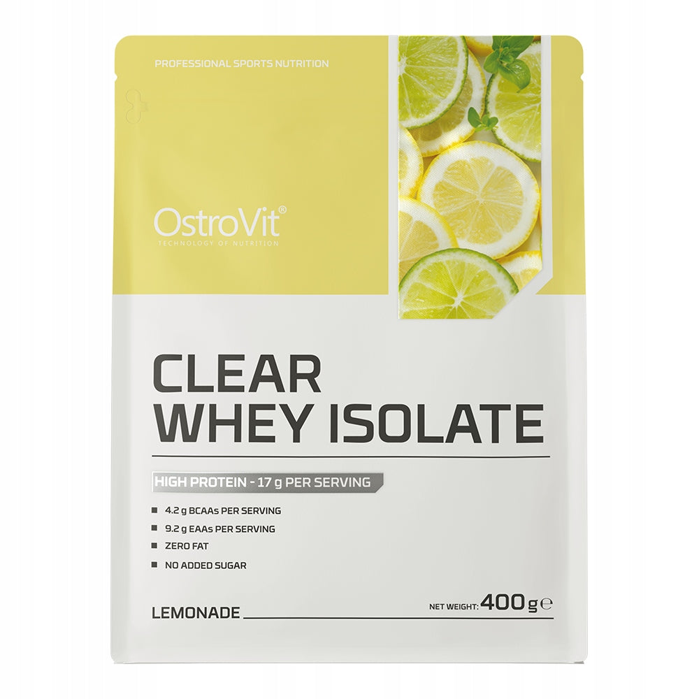 OstroVit Clear Whey Isolate 400g Sugar-Free Lemonade Protein WPI Expiration date at least 1 year from the date of purchase