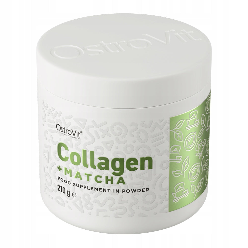 OstroVit Collagen Matcha 210 g VITAMIN C POLYPHENOL COLLAGEN FISH GLUTATHIONE Brand OstroVit
