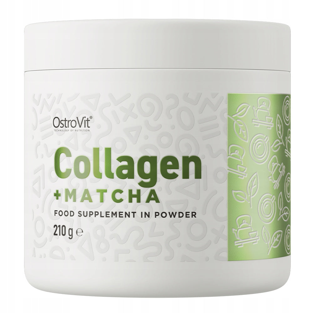 OstroVit Collagen Matcha 210 g VITAMIN C POLYPHENOL COLLAGEN FISH GLUTATHIONE
