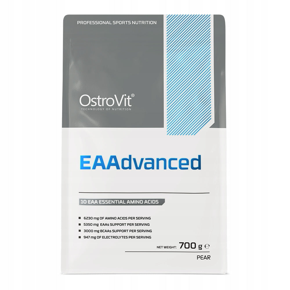 OstroVit EAAdvanced EAA 700g BCAA Amino Acids Pear Regeneration Packaging status original