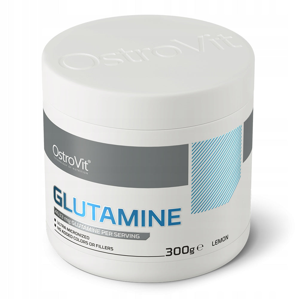 OstroVit Glutamine 300 g Lemon Powder AMINO ACIDS 60 servings L-glutamine Expiration date at least six months from the date of purchase
