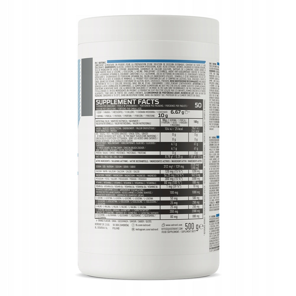OstroVit Isotonic 500 g orange Expiration date at least 1 year from the date of purchase