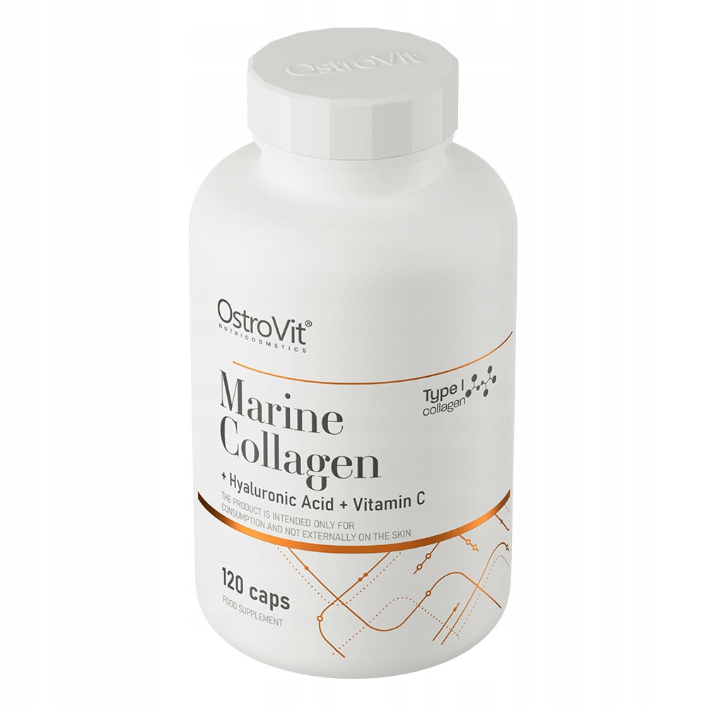 OstroVit MARINE COLLAGEN FISH 120 caps BONES JOINTS + Wit C Hyaluronic Acid Expiration date not specified