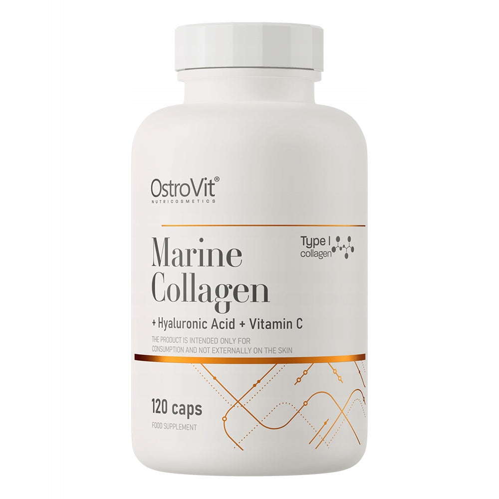 OstroVit MARINE COLLAGEN FISH 120 caps BONES JOINTS + Wit C Hyaluronic Acid