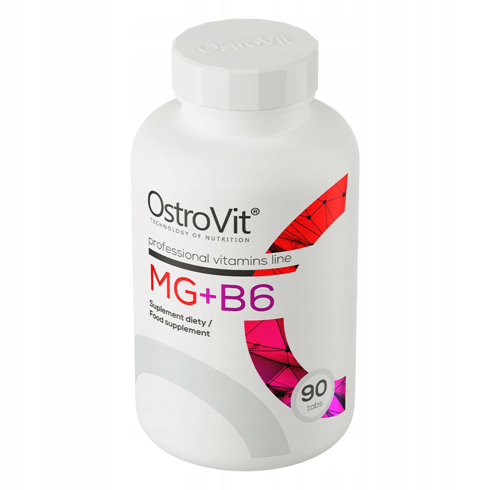 OstroVit Mg + B6 90 tabs MAGNESIUM citrate 375 mg VITAMIN B6 Pyridoxine Brand OstroVit