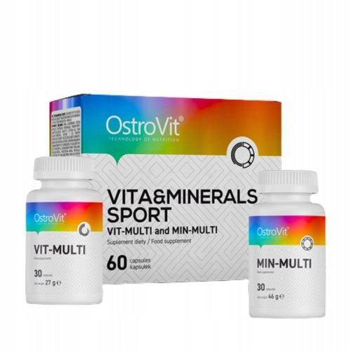 OstroVit VITA& MINERALS SPORT 60 CAPSULES, VITAMIN C, NETTLE LEAF, ASHWAGANDHA
