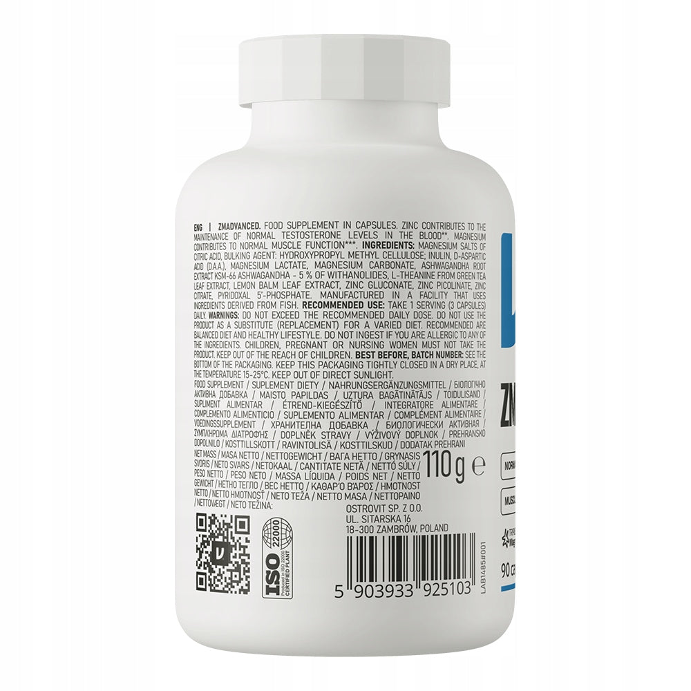 OstroVit ZMAdvanced 90 capsules Packaging status original