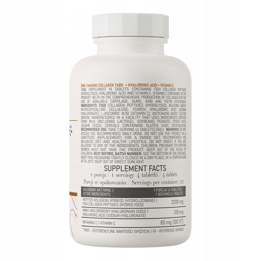 OstroVit marine fish collagen type I + hyaluronic acid + vitamin C 90 tabs Manufacturer code 5903933906409