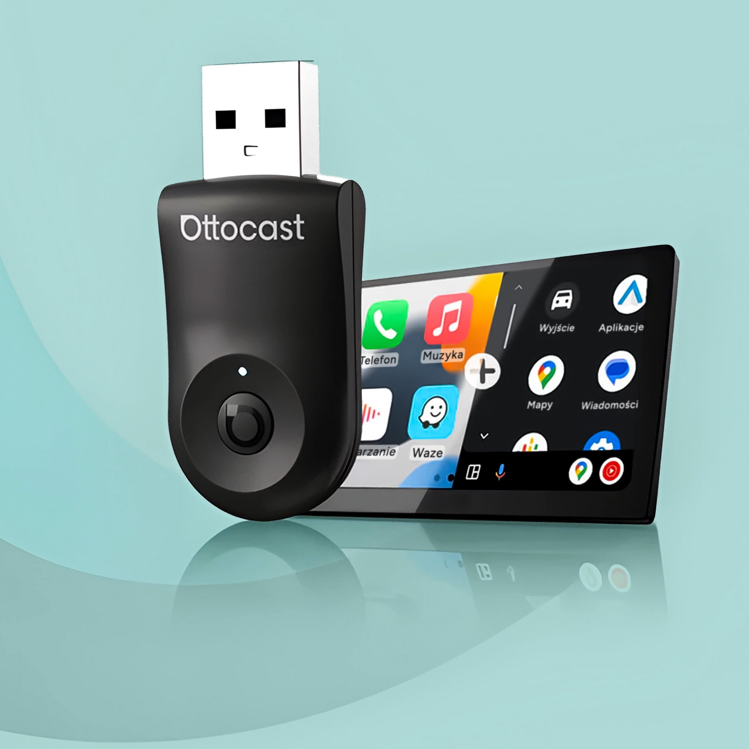 Ottocast Mini CA505-T – CarPlay Adapter & Android Auto Wireless Packaging status original