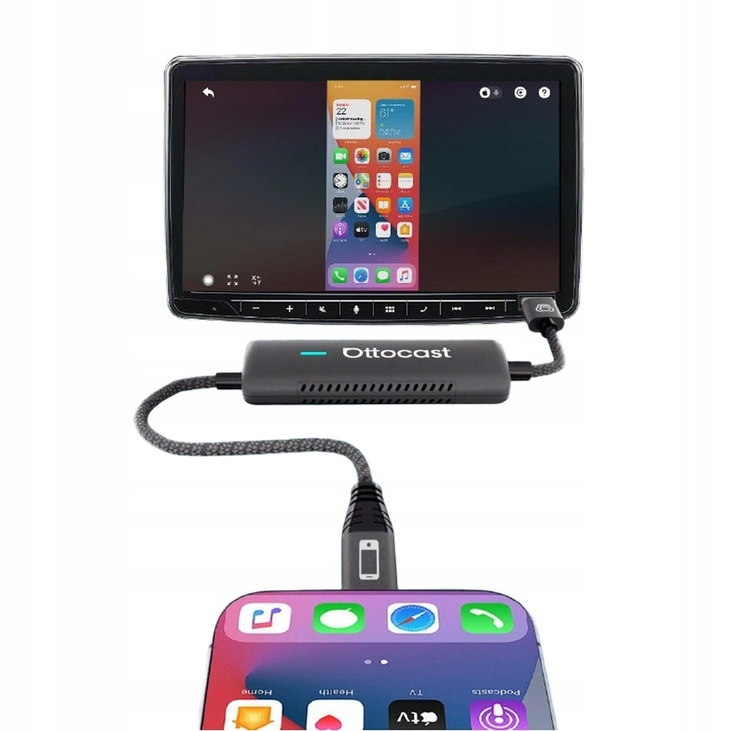 Ottocast Mirror Touch Adapter CarPlay USB DisplayPort Car Screen Manufacturer code CA450-T