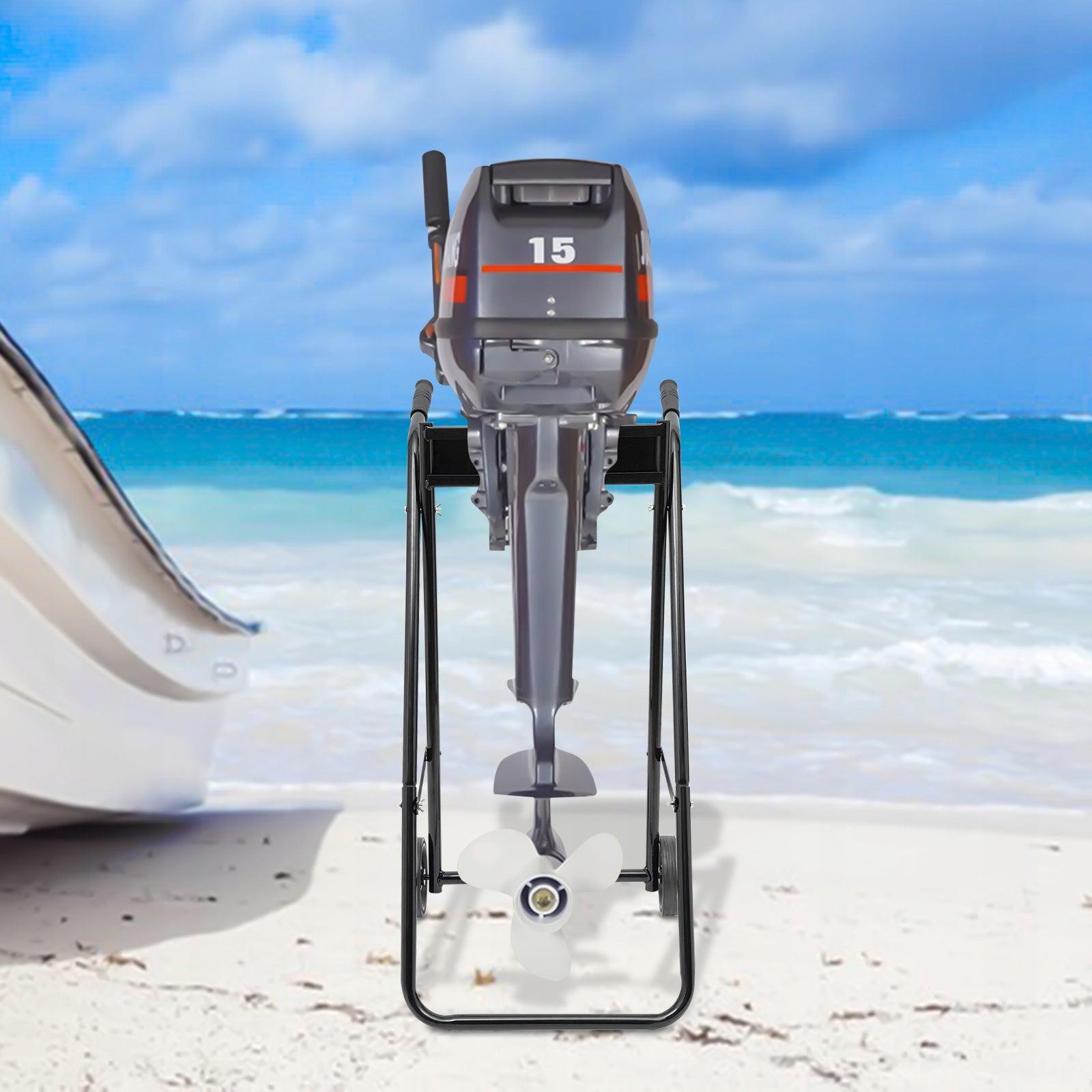 Outboard Marine Engine Cart, 40 kg Load Capacity, Foldable Length 90 cm