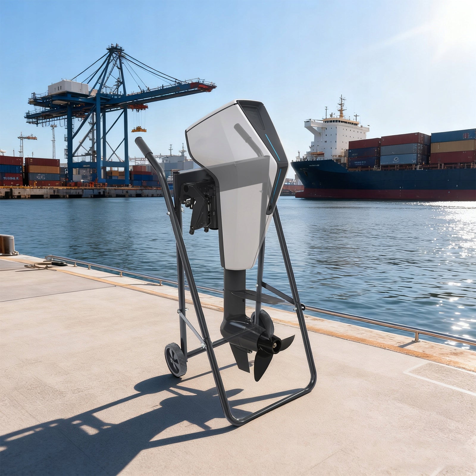 Outboard Marine Engine Cart, 40 kg Load Capacity, Foldable Packaging status original