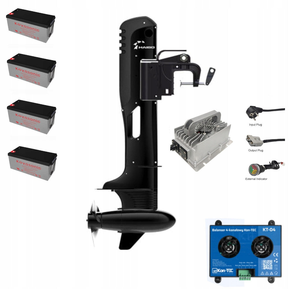 Outboard electric motor kit Haibo R400S Rechargeable batteries KOYO NPG200