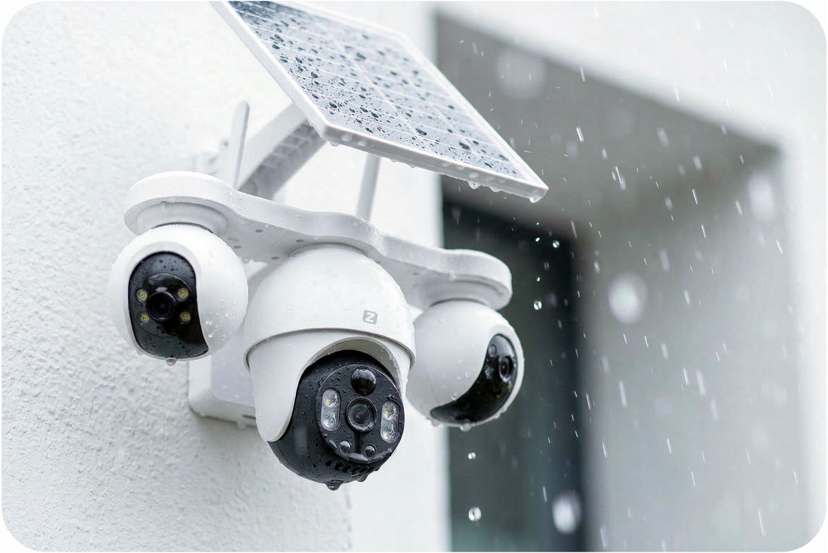 Outdoor Camera SOLAR ROTATING 3 Lenses GSM 4G LTE 6MPx Zintronic Manufacturer code IKP4GP330TLV1
