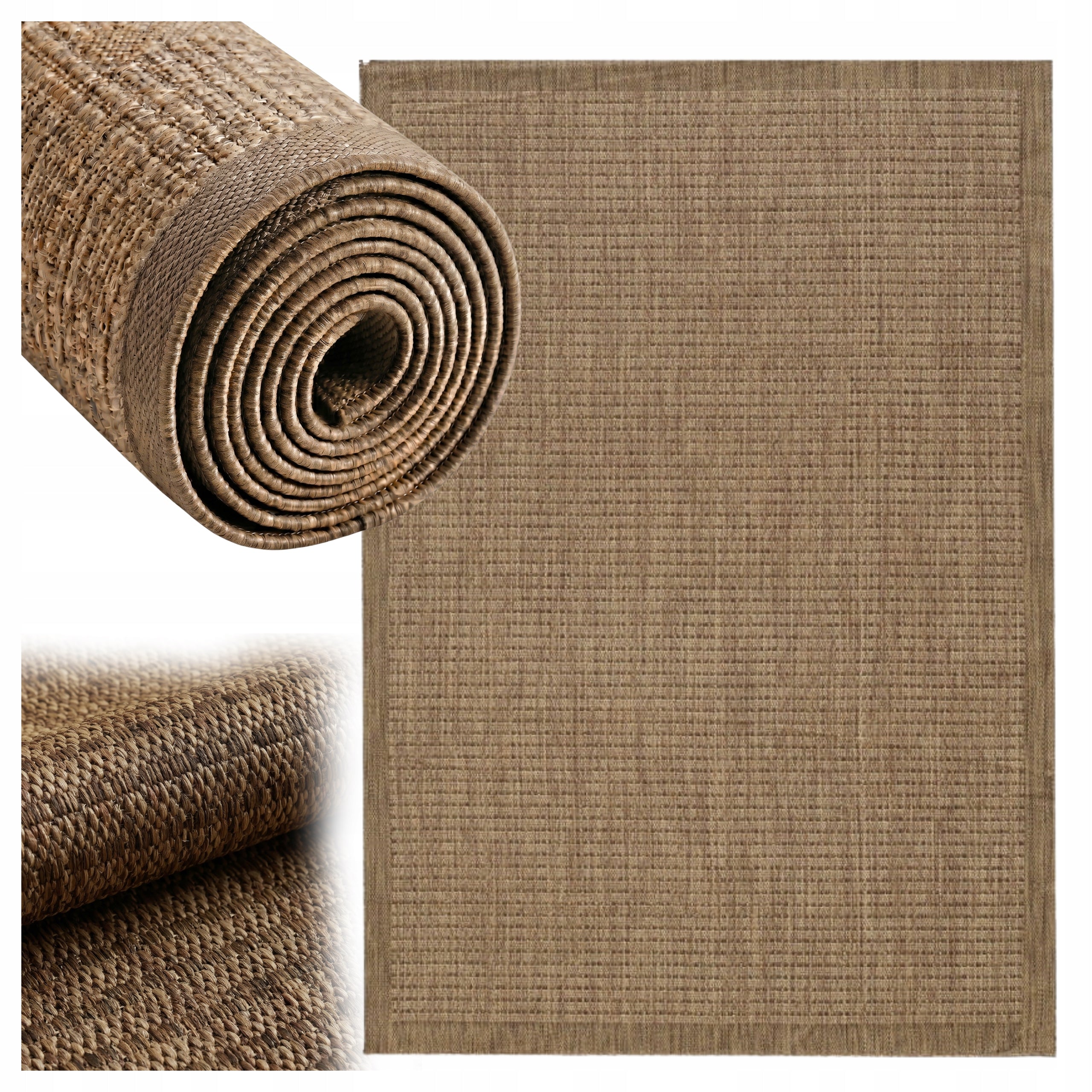 Outdoor Carpet For Terrace Balcony Waterproof 80x150cm Modern Brown