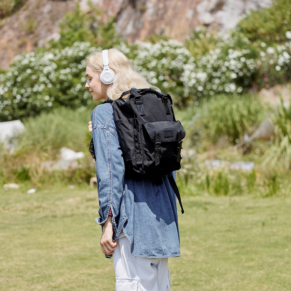 Outdoor City School Backpack Himawari HM188L for Laptop 13,3 14,1 black Brand Himawari