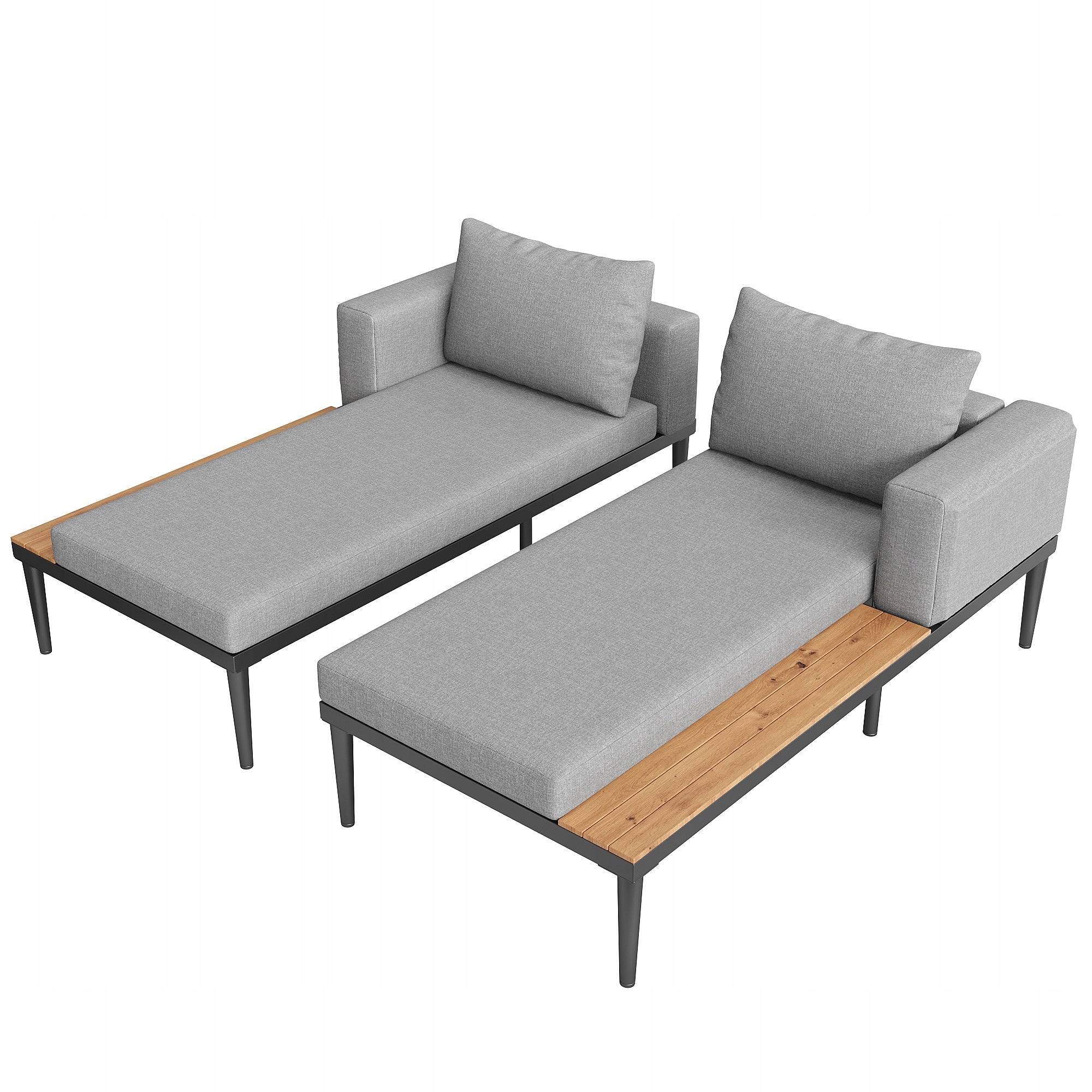 Outdoor Double Daybed with Shelves, Waterproof LoungeBed for Patio & Garden Brand no brand