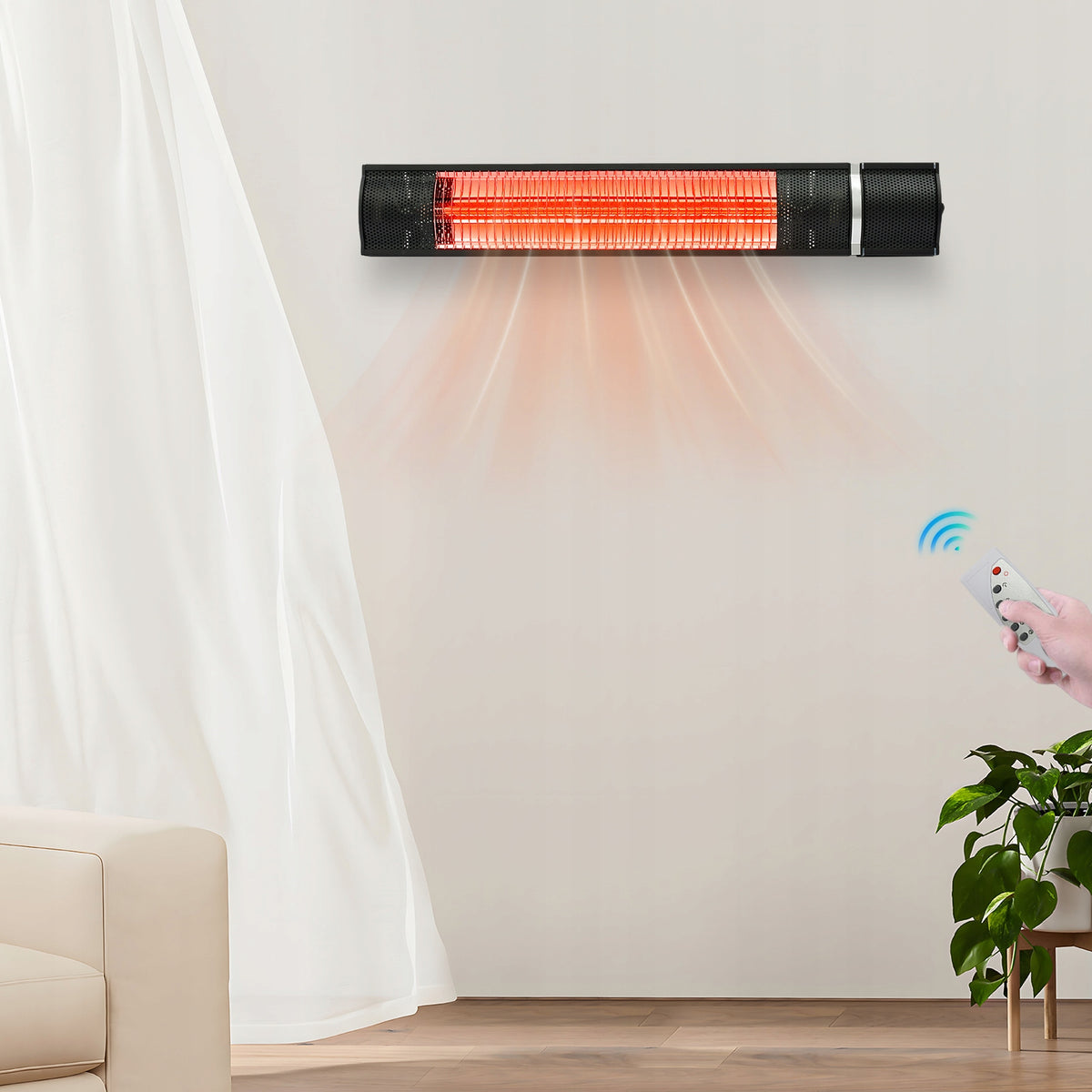 Outdoor Far Infrared Wall Mounted Waterproof Heater - Black Manufacturer code wl2765