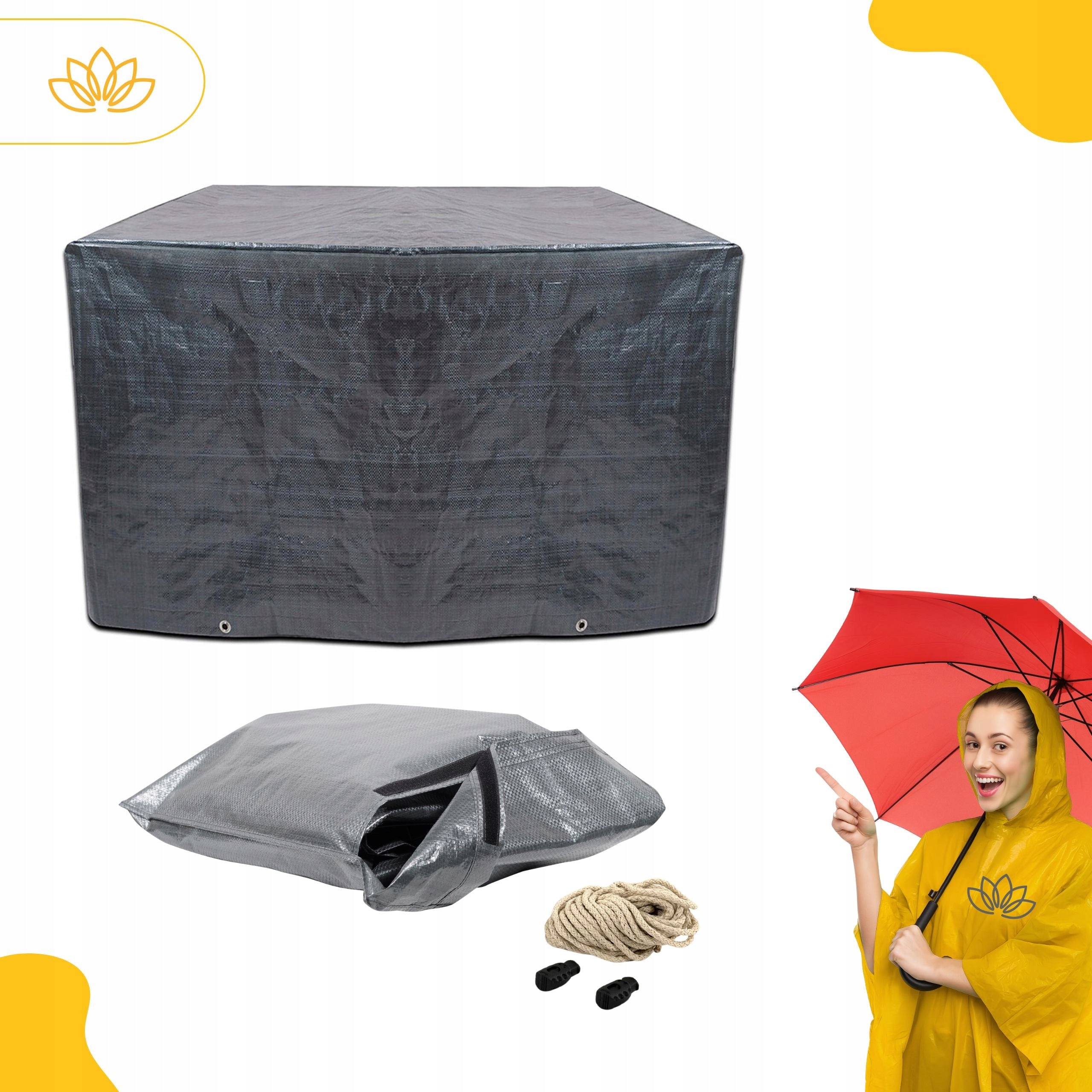 Outdoor Furniture Cover Waterproof 240x135 XXL + Drawstring with Stopwatches Manufacturer Bazkar