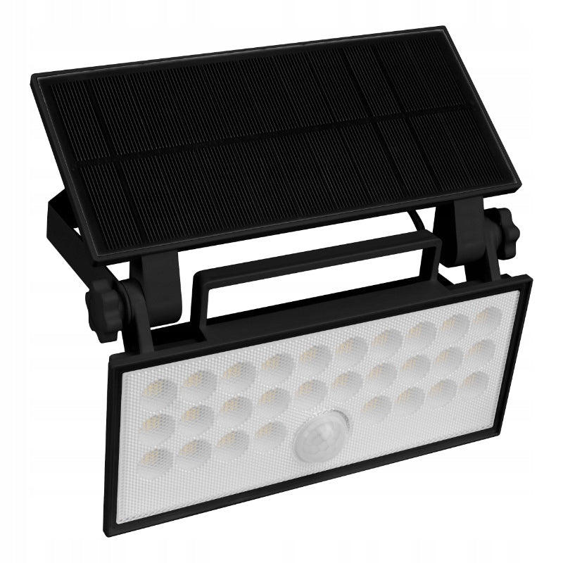 Outdoor LED solar floodlight lamp 8W with sensor black 4000K DPM