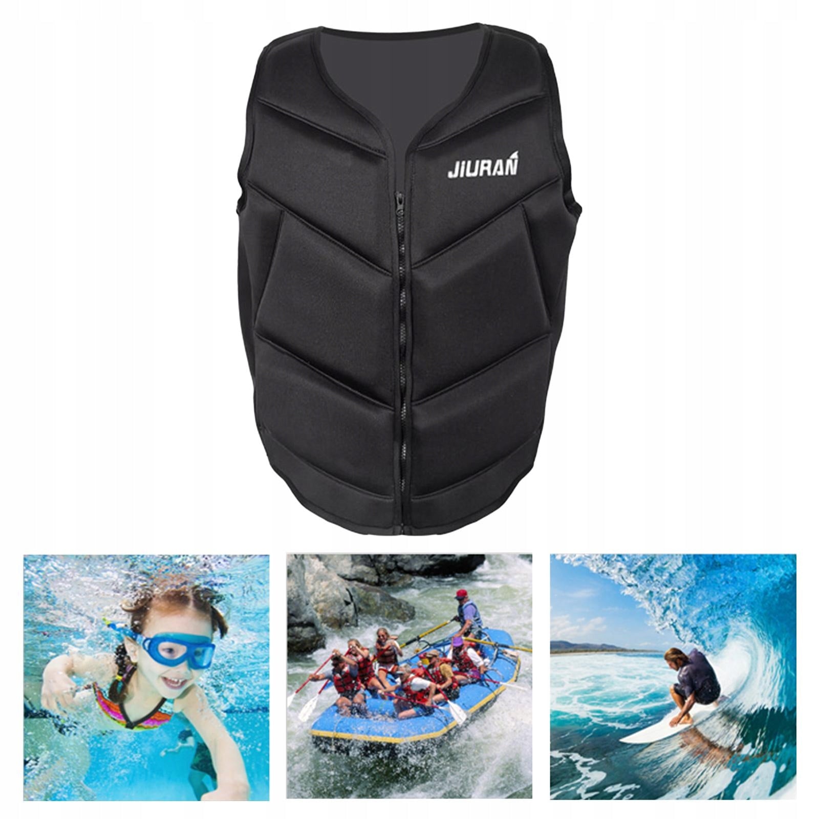 Outdoor Neoprene Life Jacket Buoyancy Aid Swim Vest Sailing Black XXL Manufacturer code 02266029533
