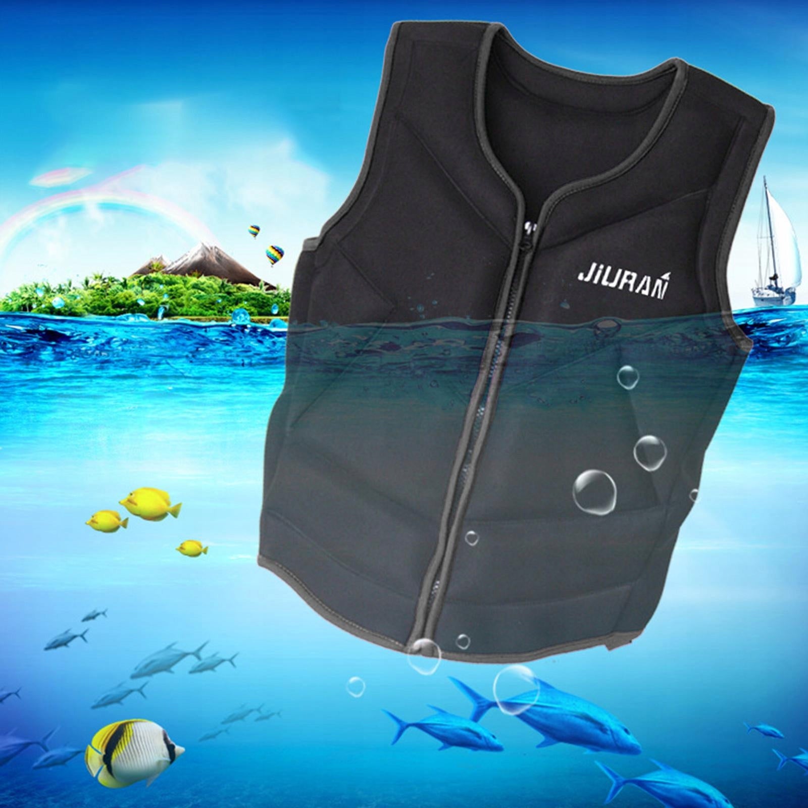 Outdoor Neoprene Life Jacket Buoyancy Aid Swim Vest Sailing Black XXL Size other