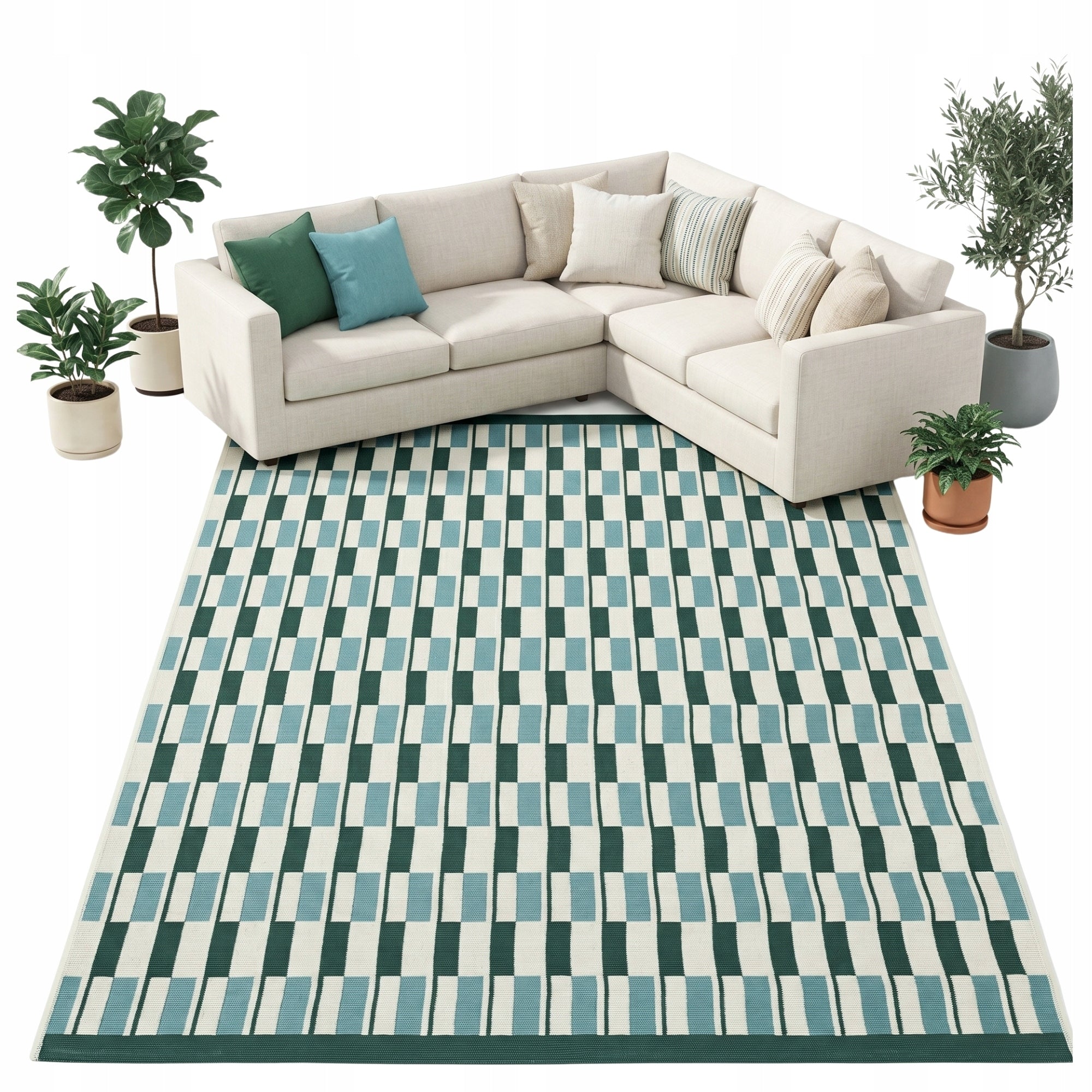 Outdoor Terrace Rug 120x170 Waterproof Terrace Rug for Balcony String