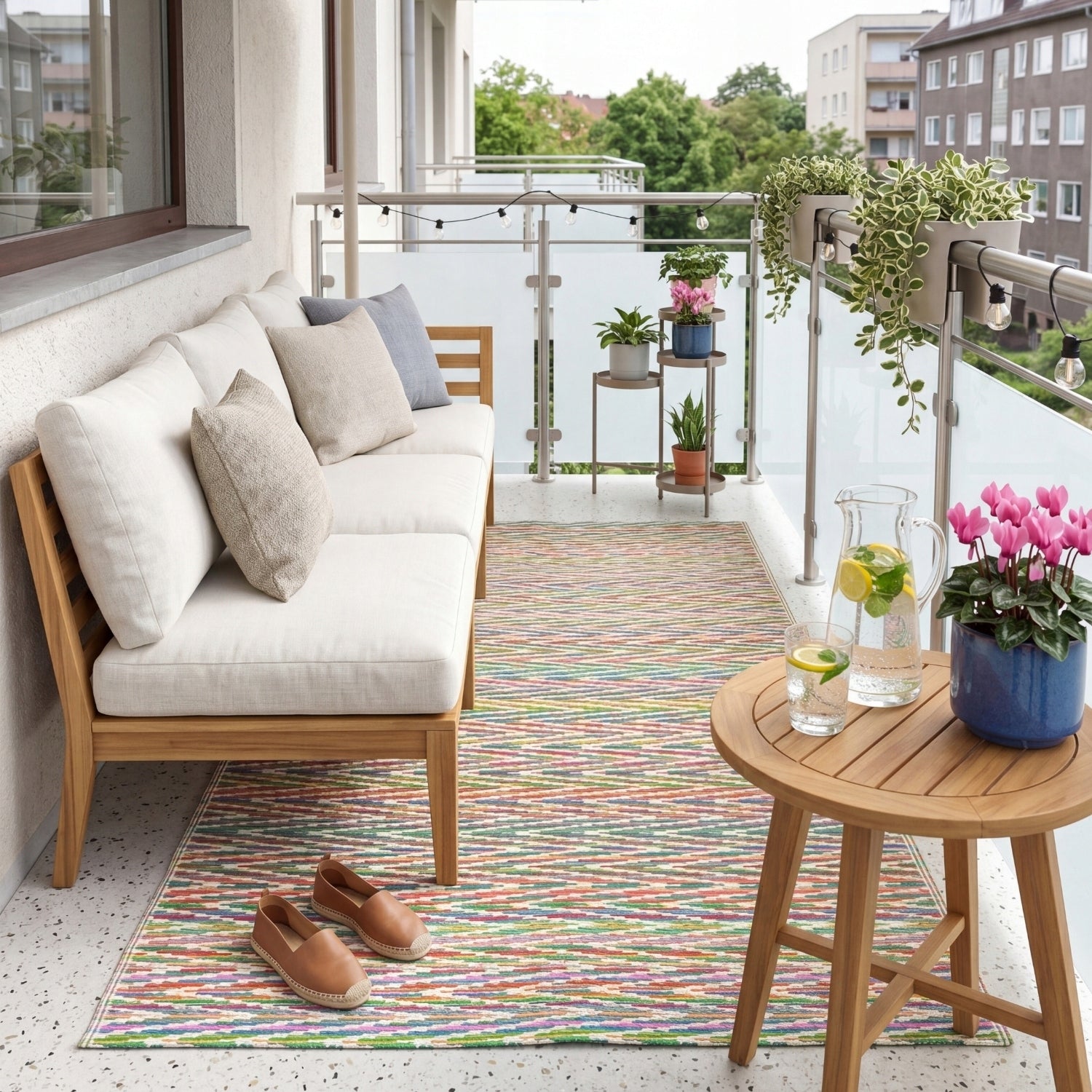Outdoor Terrace Rug 150x200 Large Waterproof For Balcony Double Sided Manufacturer code EF0597