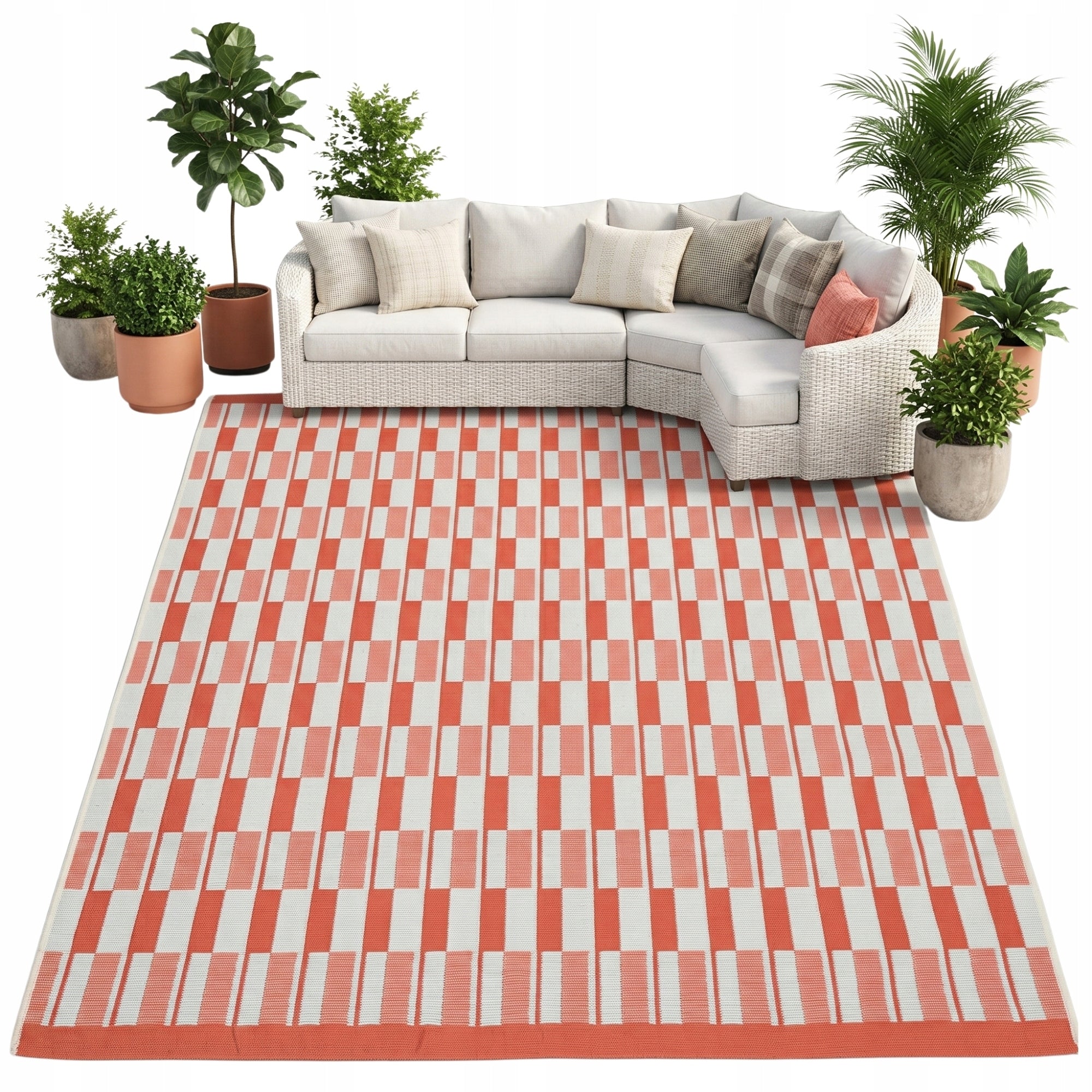 Outdoor Terrace Rug 200x300 Waterproof Terrace String Balcony 2x3