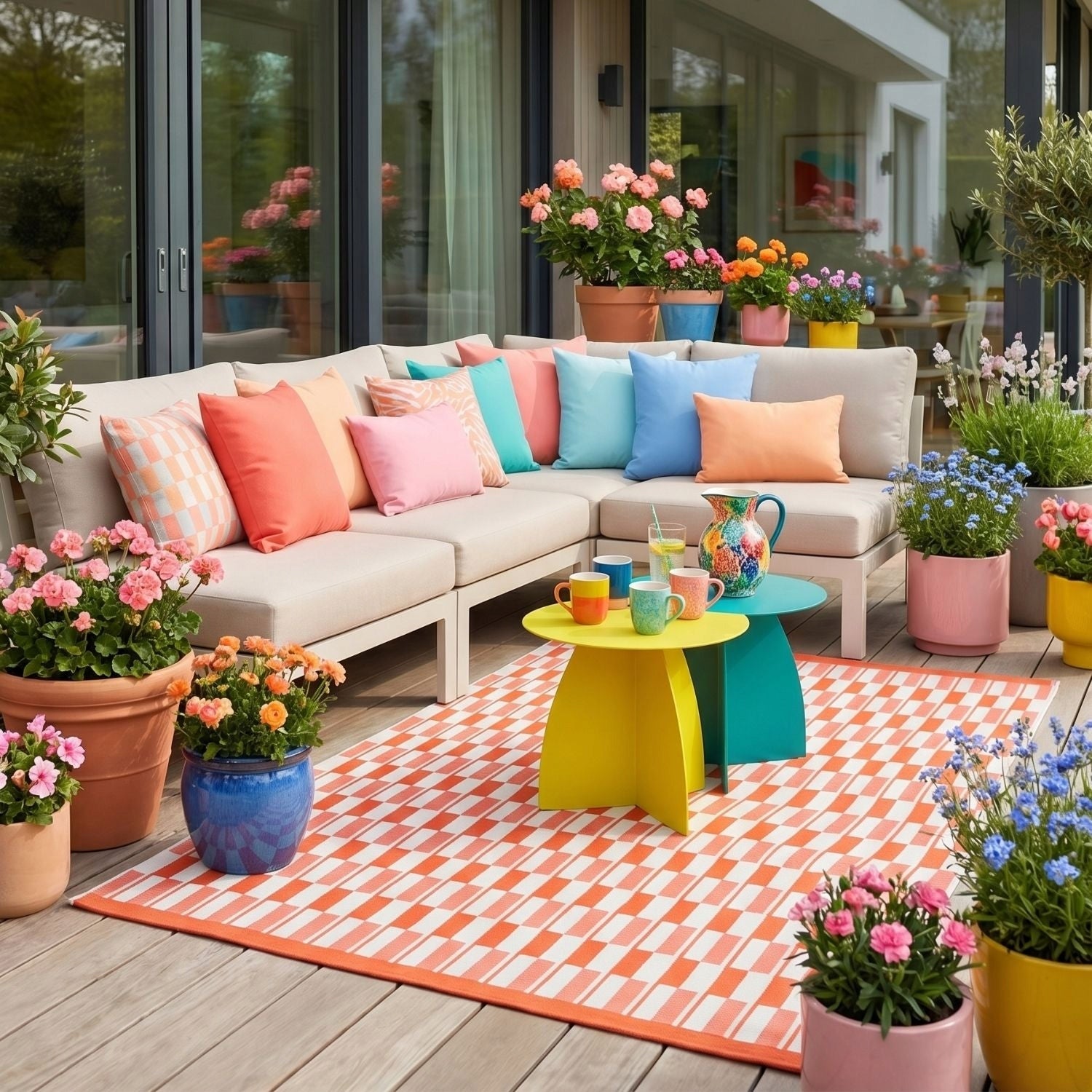 Outdoor Terrace Rug 80x150 Waterproof Terrace Rug for Balcony String Manufacturer code EF0271