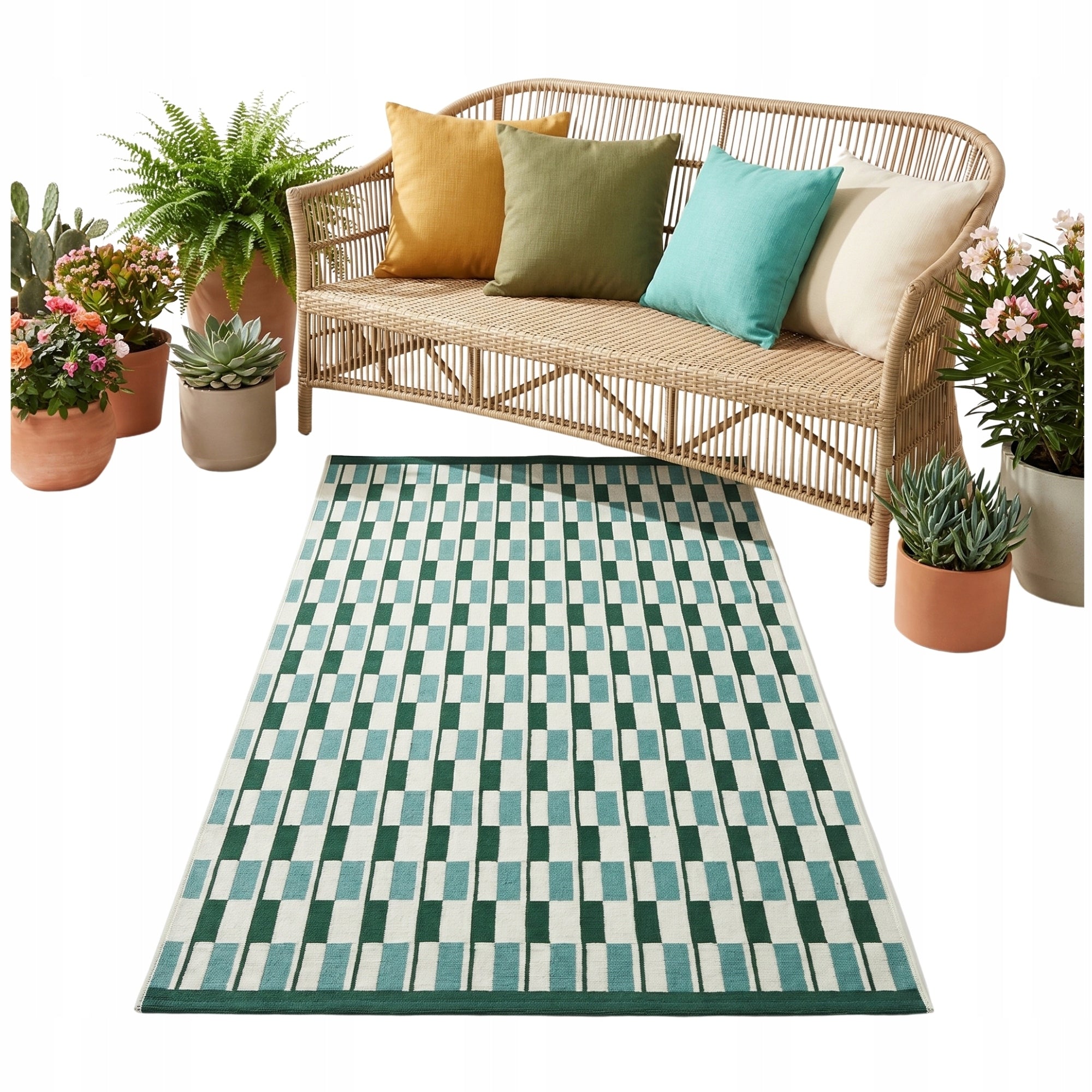 Outdoor Terrace Rug 80x150 Waterproof Terrace Rug for Balcony String