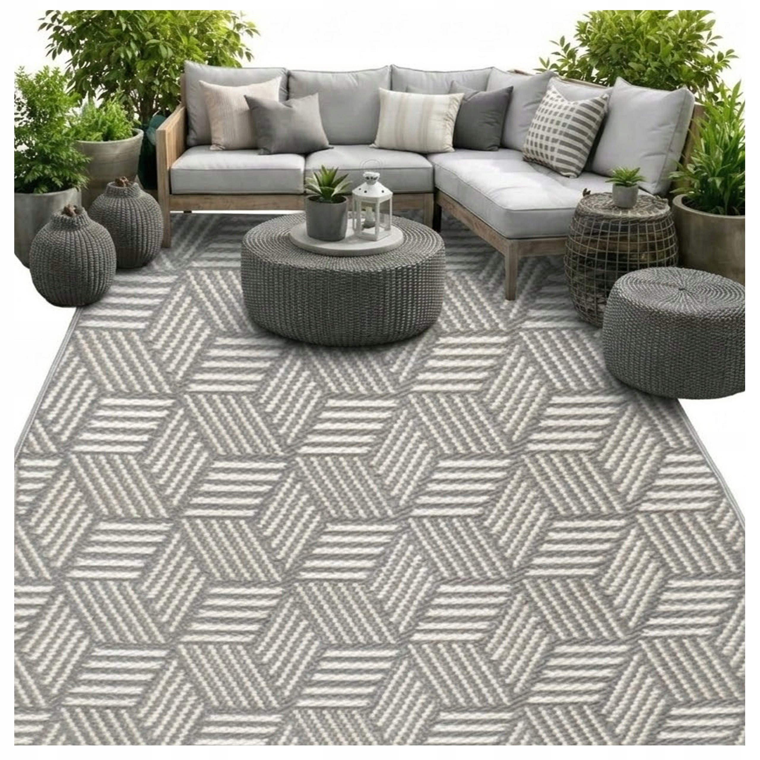 Outdoor carpet 160x220 cm terrace waterproof for terrace balcony for garden