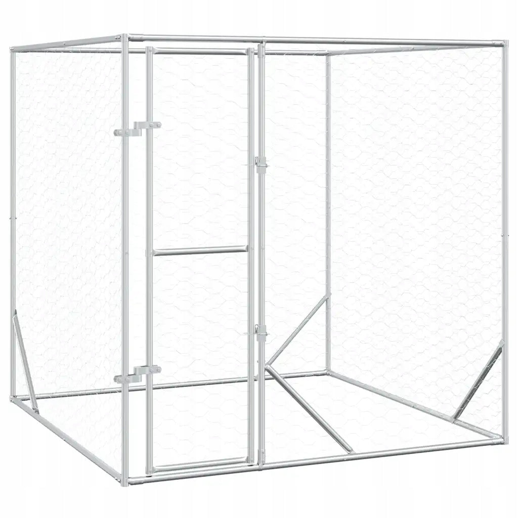 Outdoor playpen for dog, 2x2x2 m, galvanized steel