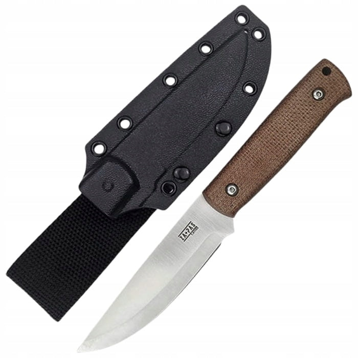 Outdoor survival knife with holster Za-Pas Biwi BW10 Micarta Satin - Brown Brand za-pas