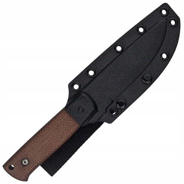 Outdoor survival knife with holster Za-Pas Biwi BW10 Micarta Satin - Brown Manufacturer code BW10-sat-M-BR