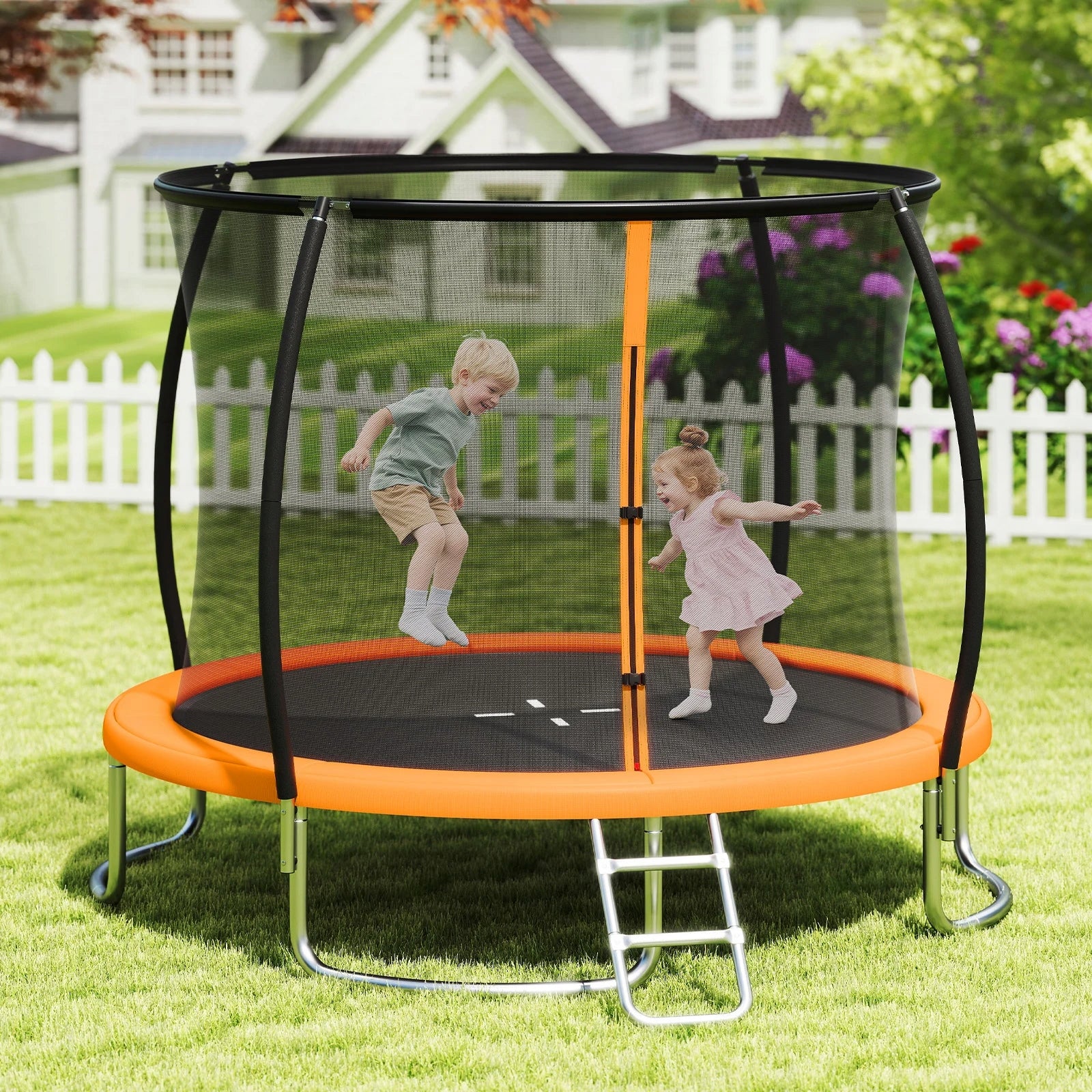 Outdoor trampoline with ladder Garden trampoline 305 cm Certificates and opinions CE