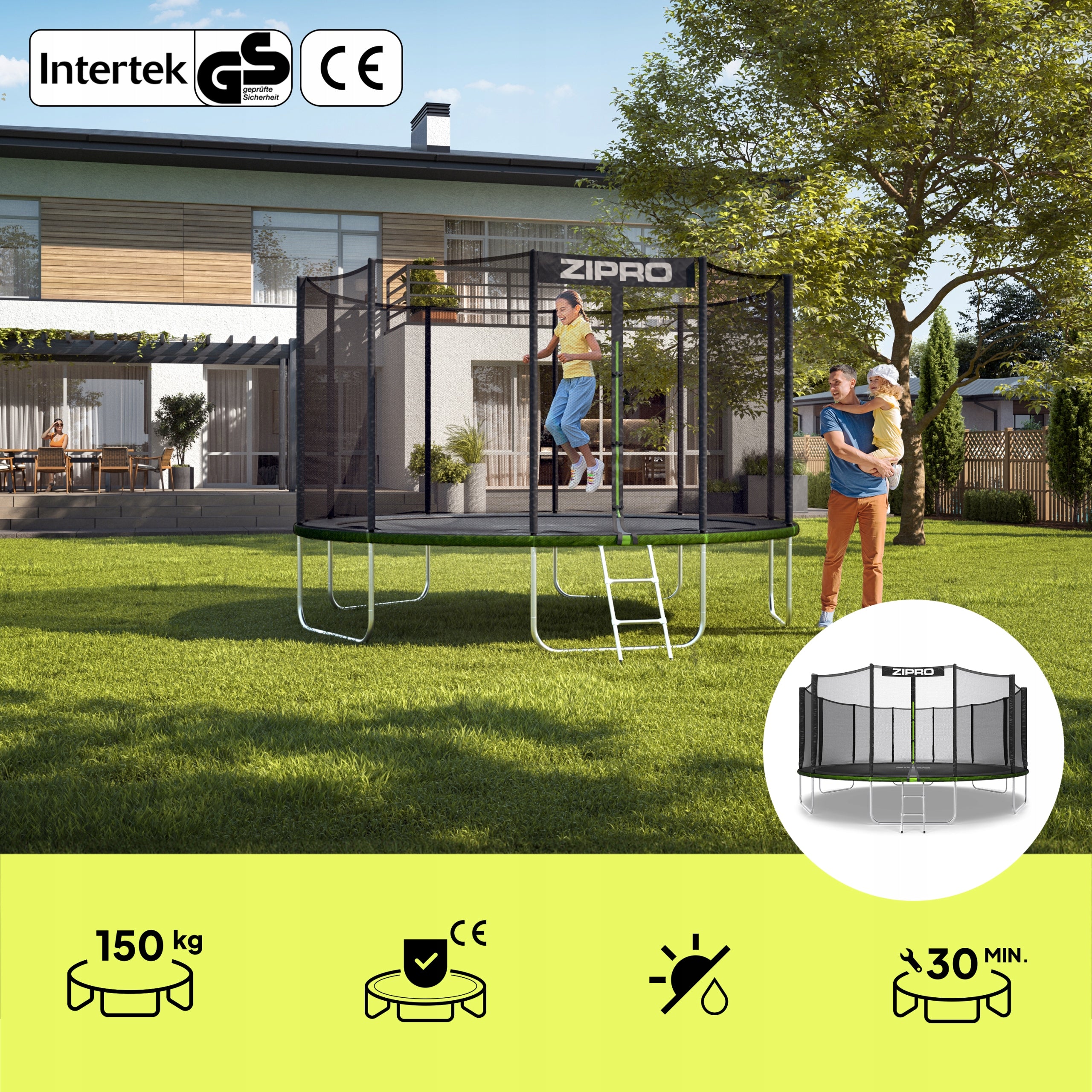 Outdoor trampoline with net for children 16FT 496cm Zipro Manufacturer code 1600646