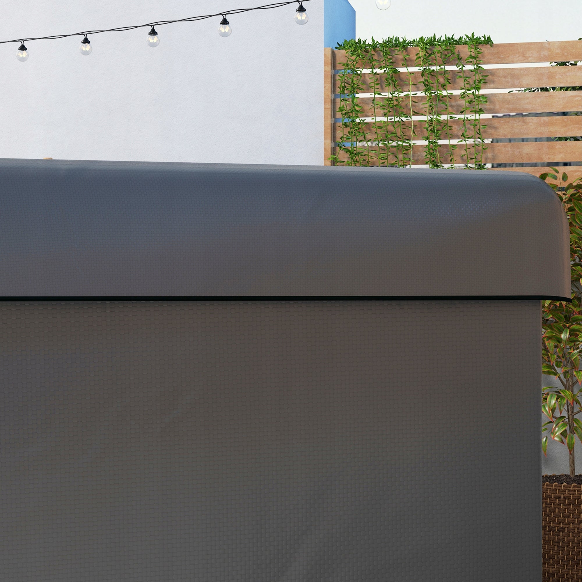 Outsunny 3-Person Garden Swing Cover, Waterproof Color gray