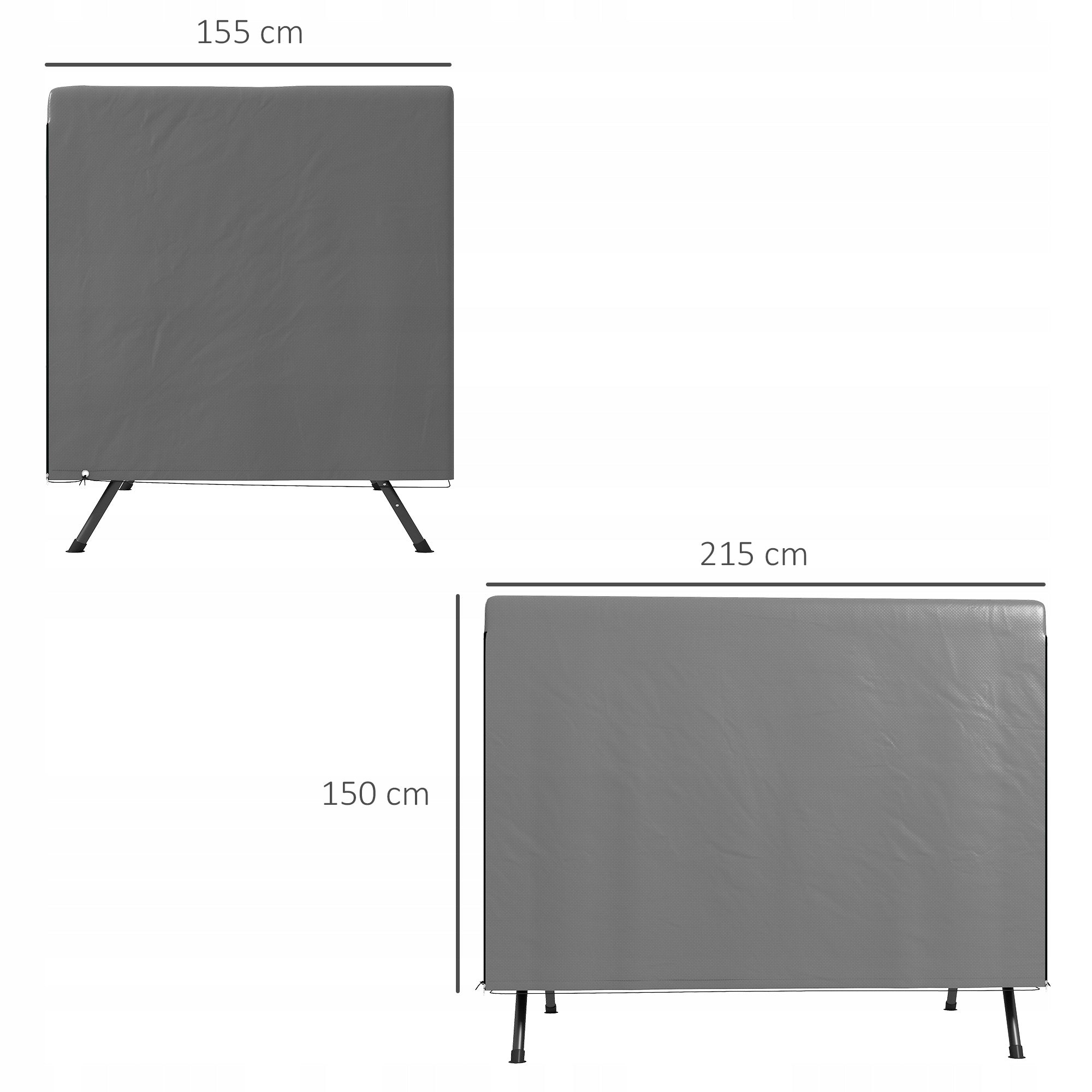 Outsunny 3-Person Garden Swing Cover, Waterproof Product width 155 cm