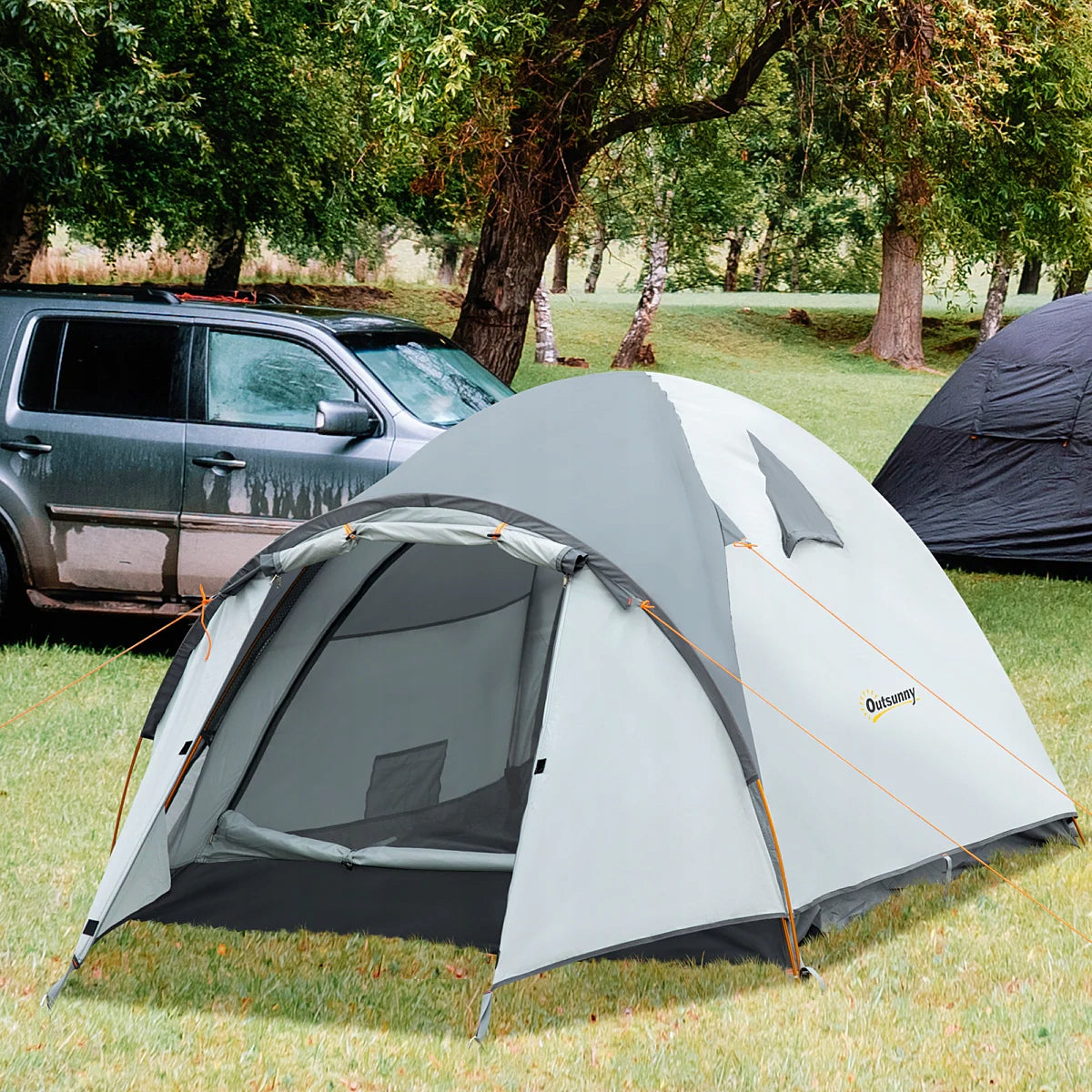 Outsunny 3 person camping tent 350 x 150 x128cm Packaging status original