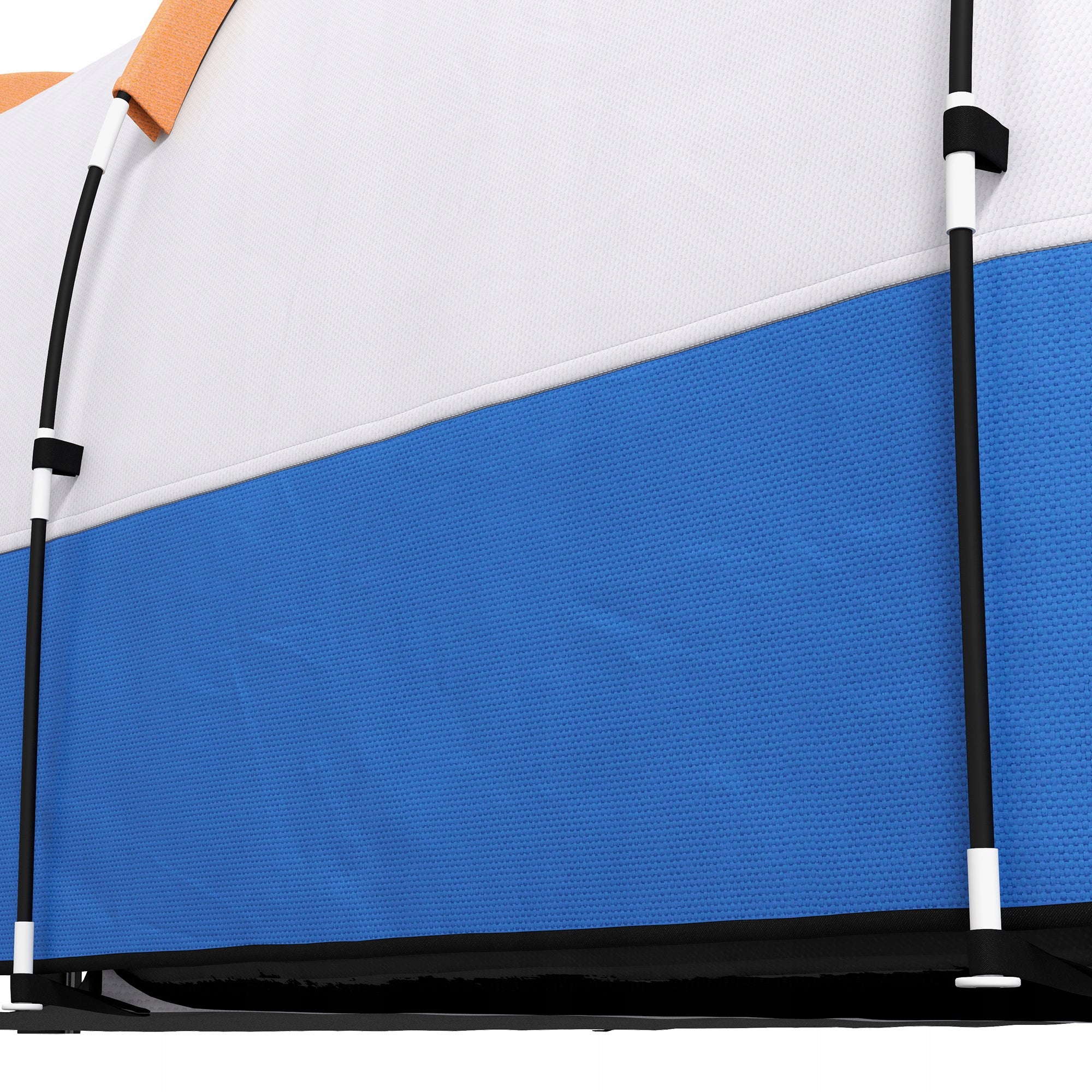 Outsunny 3-person tunnel tent with hook, vestibule, orange Color blue