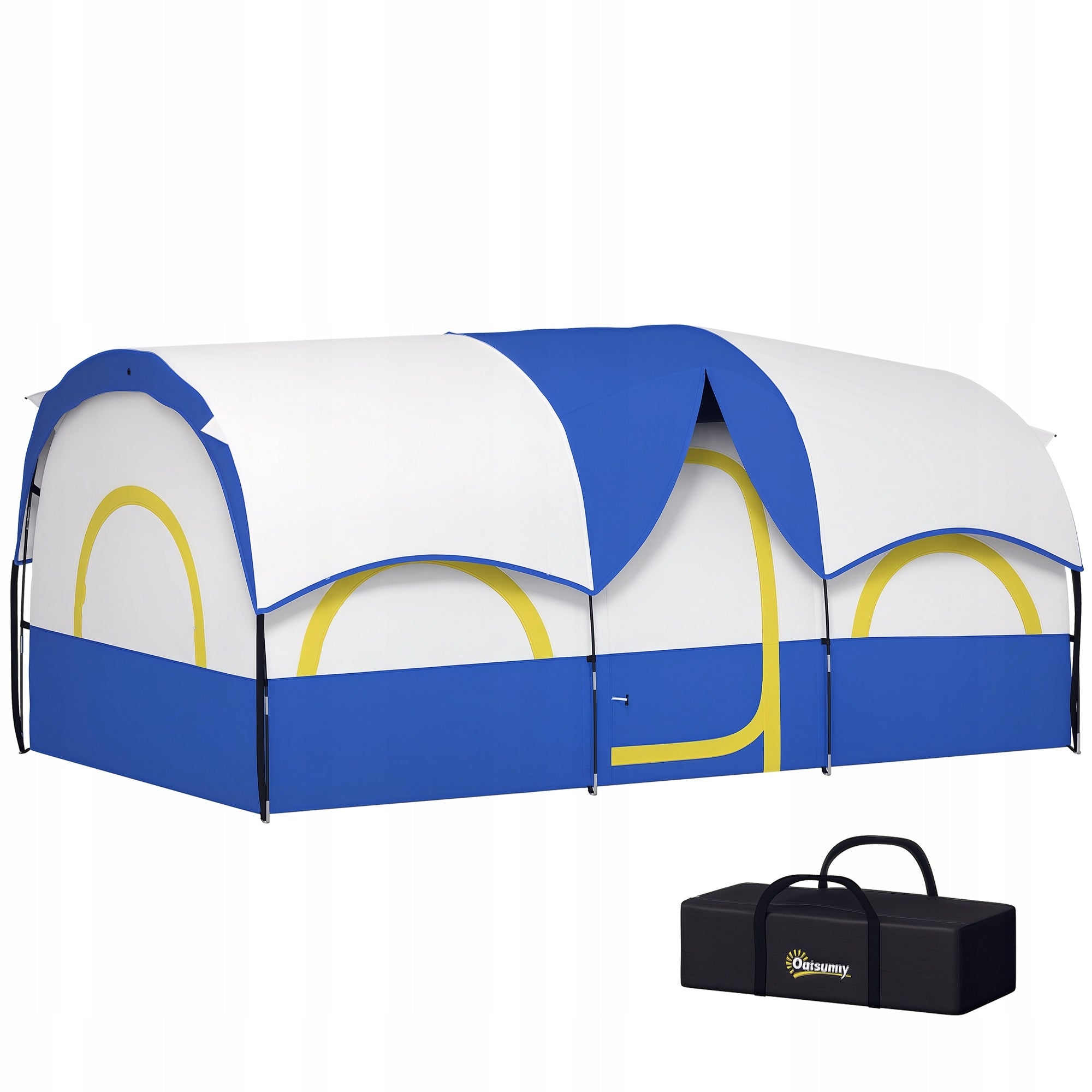 Outsunny 6-person tunnel tent, waterproof, 3 rooms, with net