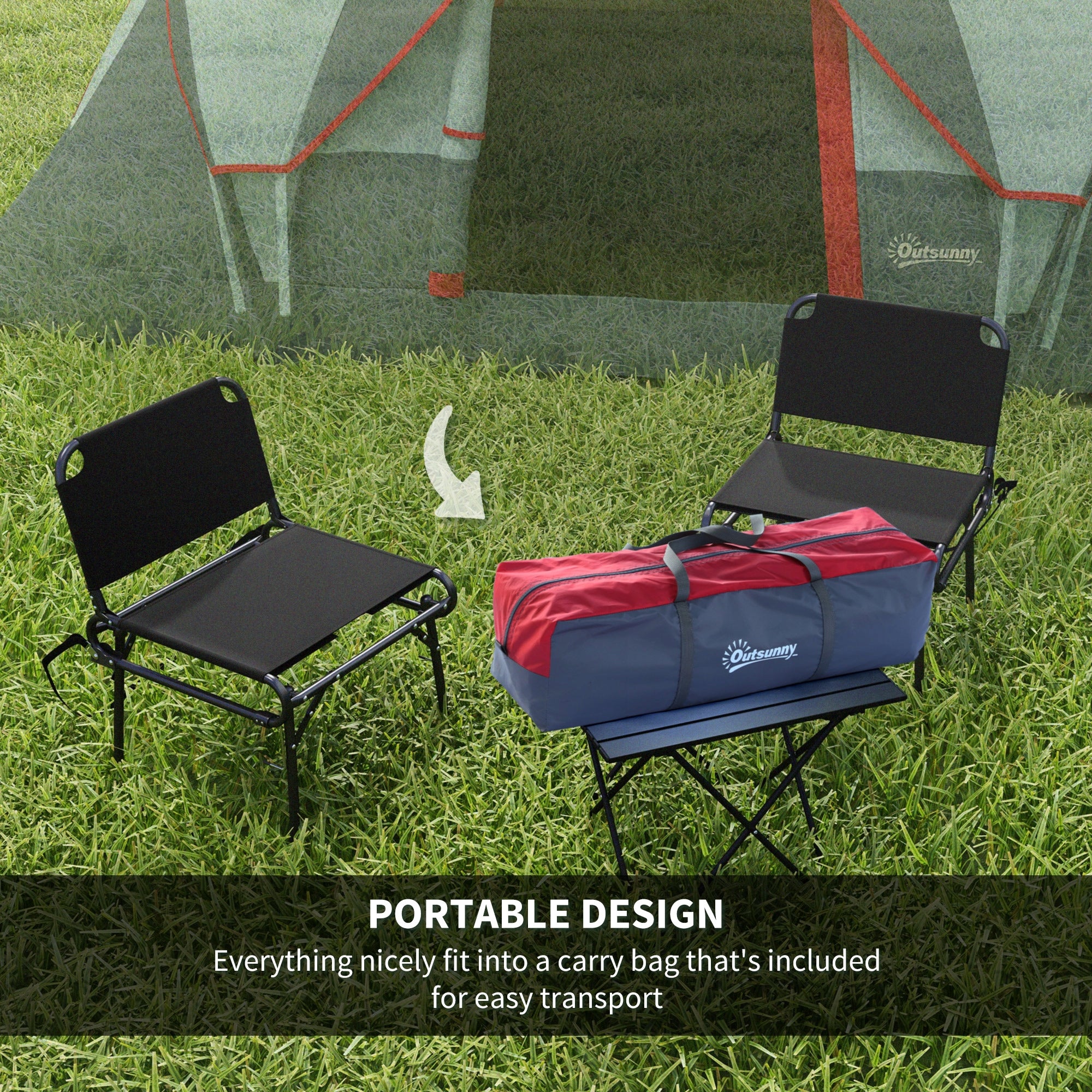 Outsunny Camping tent 5-6 people, tunnel, polyester, waterproof Kind travel