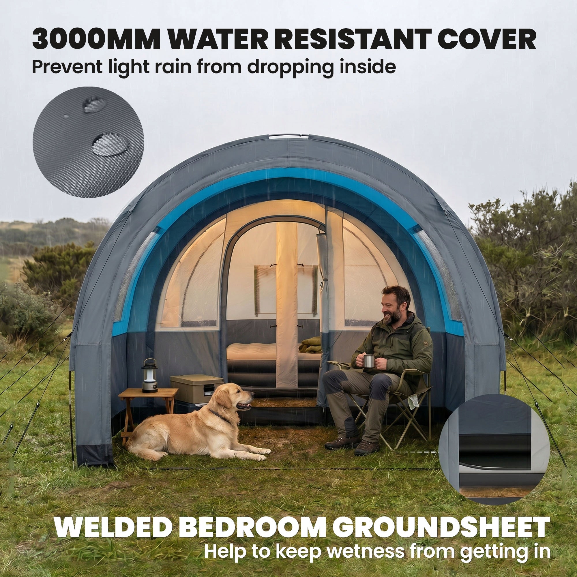 Outsunny Camping tent, family, separate zones, waterproof Model Namiot kempingowy