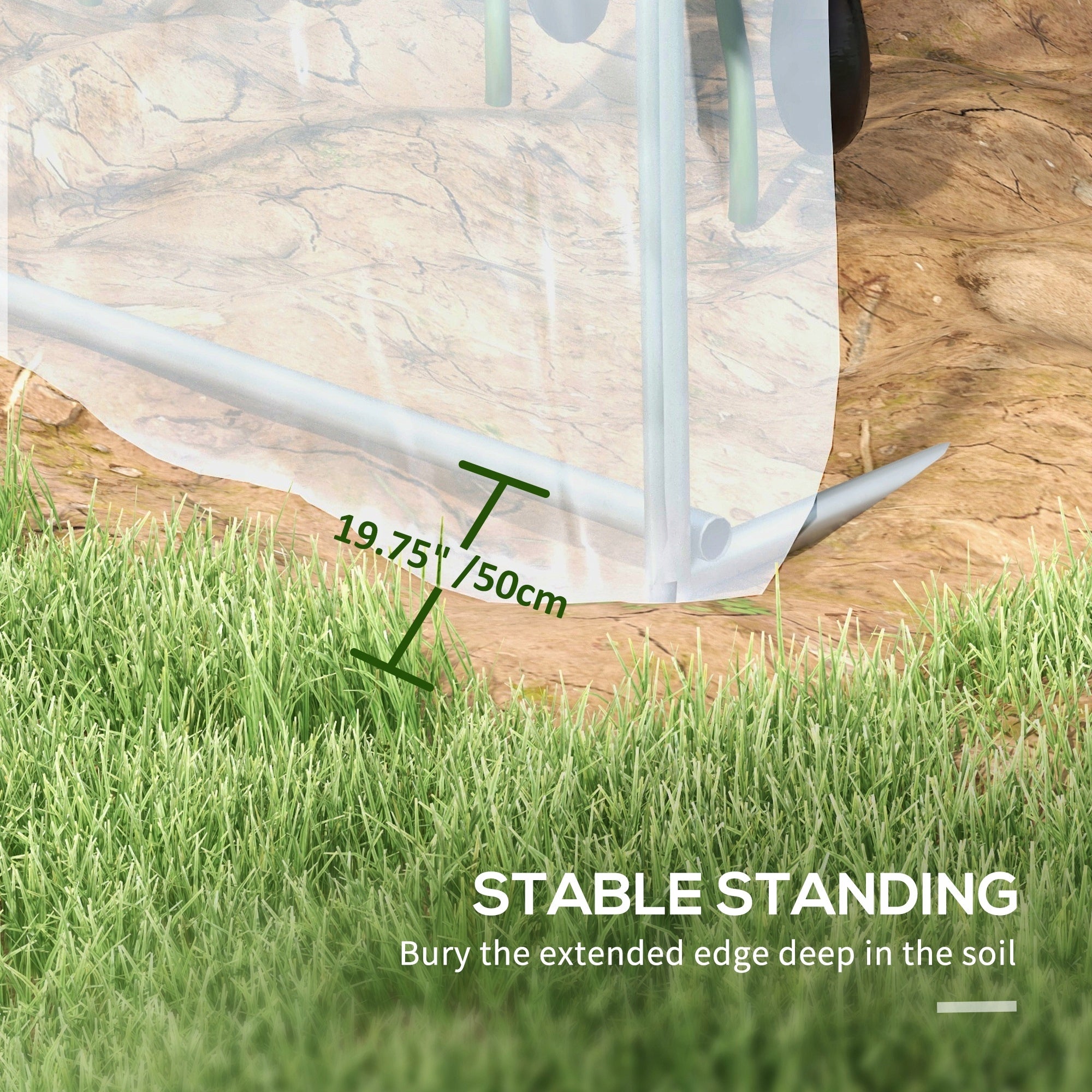 Outsunny Foil greenhouse 3x2x1,95 m, windproof, for tomatoes Manufacturer code Outsunny