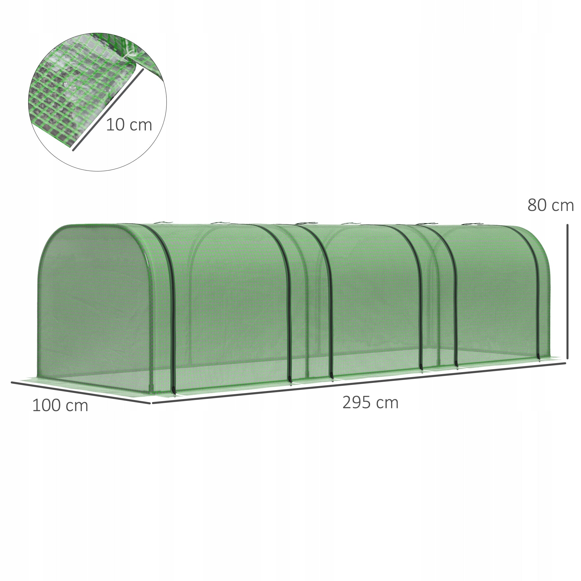 Outsunny Foil greenhouse Outsunny with door growing plants green Width 1 m