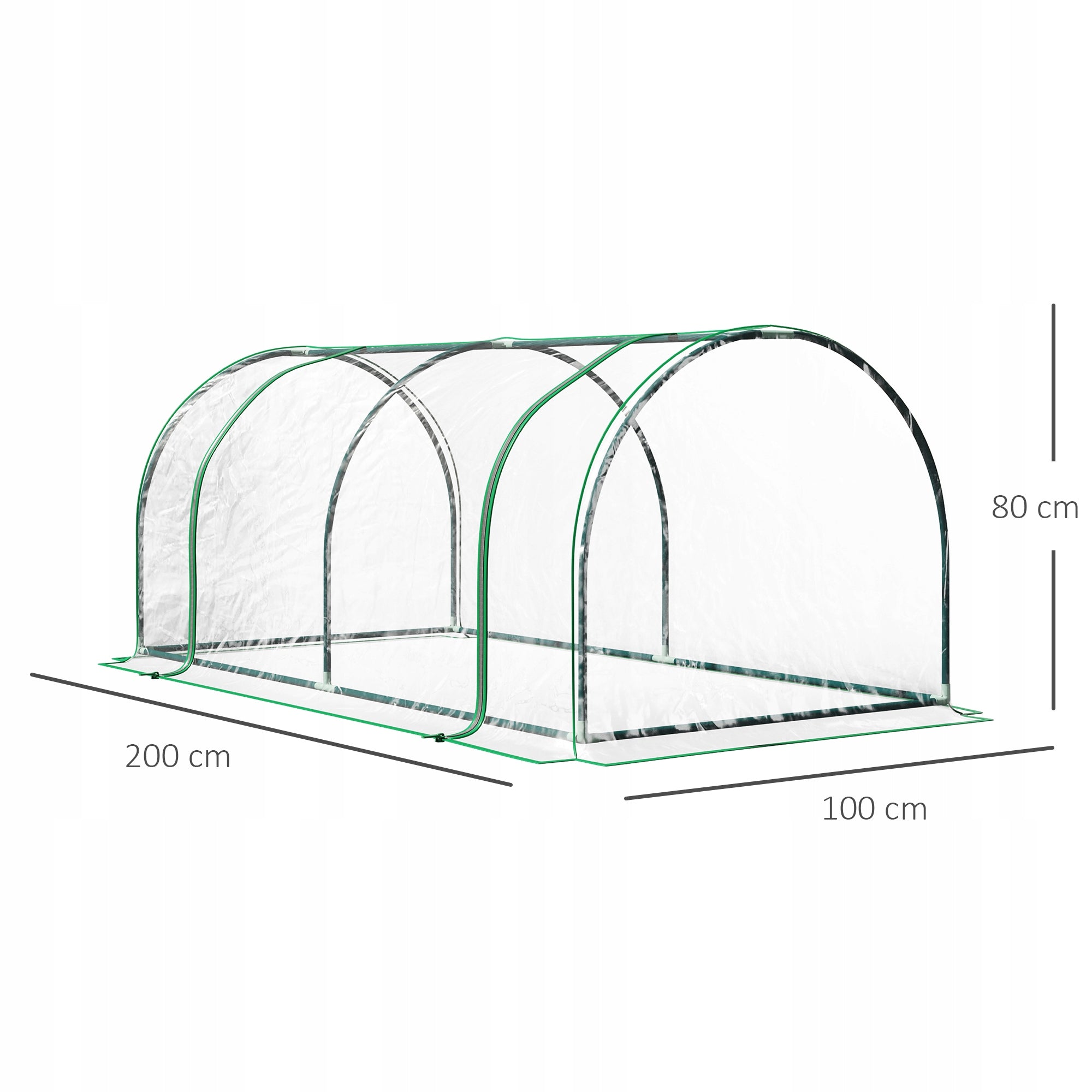Outsunny Greenhouse with doors, foil tunnel for plants, plastic Product weight with unit packaging 3.1 kg